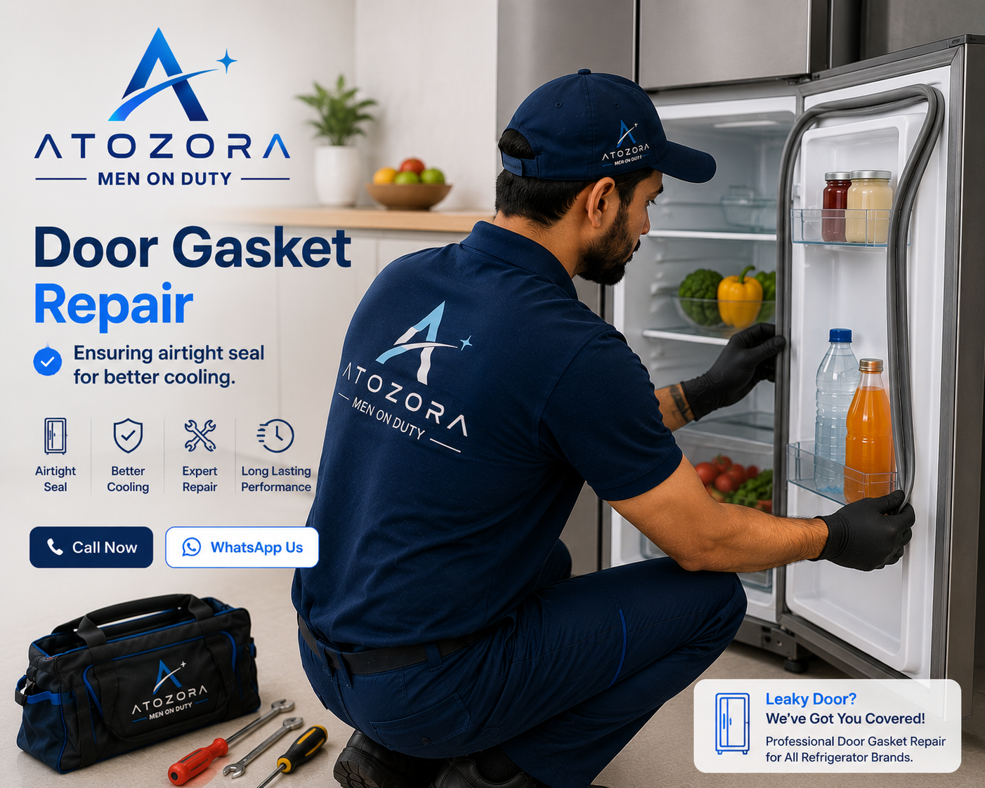 Atozora refrigerator door gasket repair service